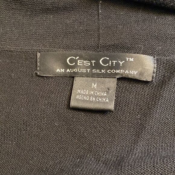C’est City Black Collared Open cardigan - Picture 2 of 4
